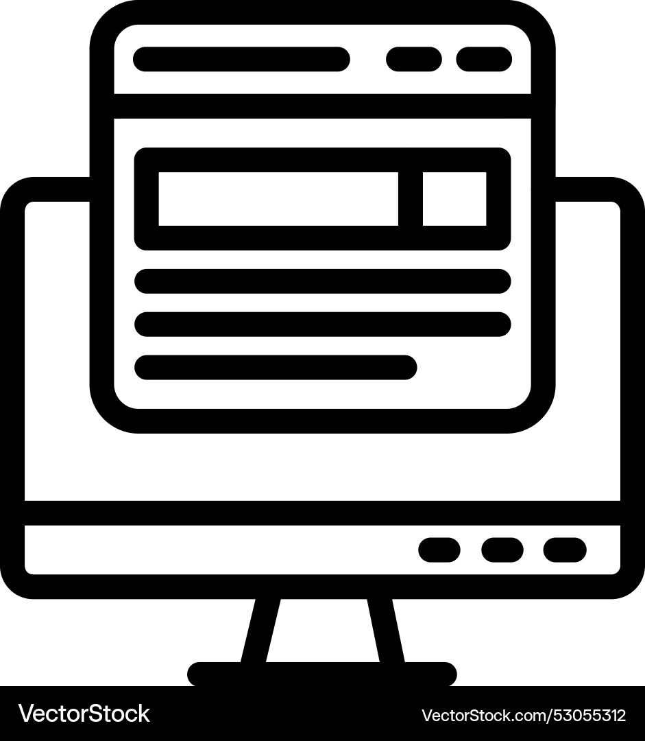 Front end icon design Royalty Free Vector Image