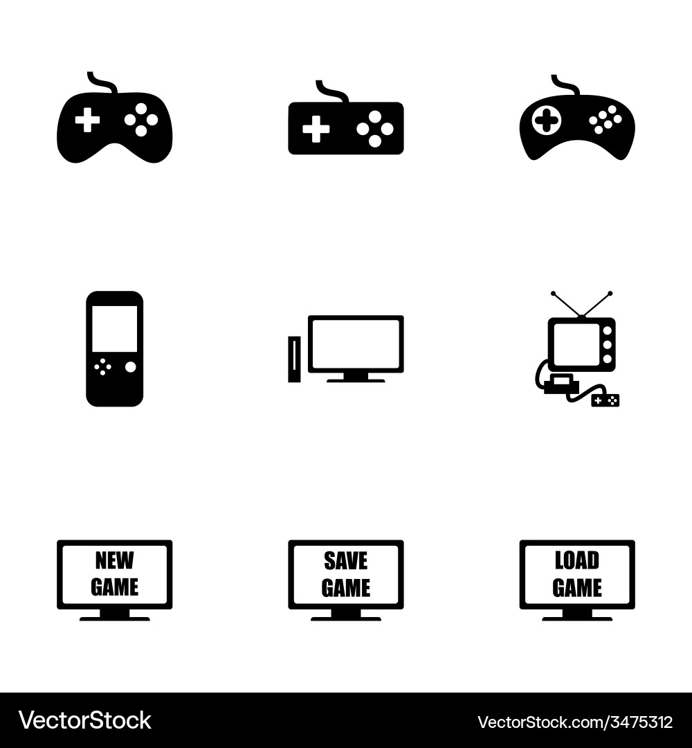 Gaming Icon Set - Digital & Console Vector Image