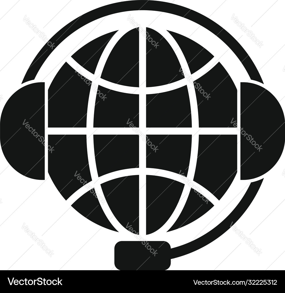 Global device support icon simple style Vector Image