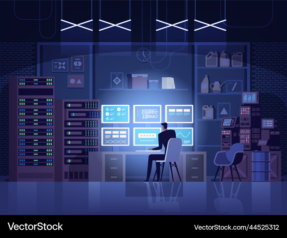 Internet hacker attack and personal data security Internet hacker attack and personal data security vector image