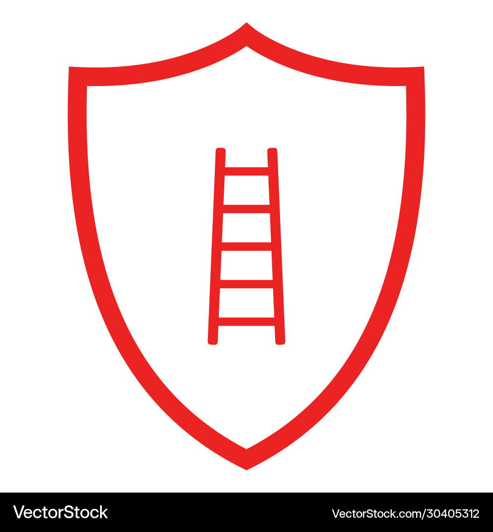 Ladder and shield Vector Image