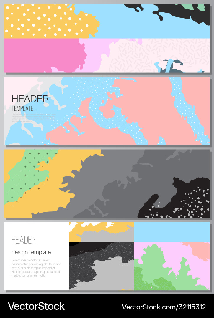 Layout headers banner design templates Layout headers banner design templates vector image