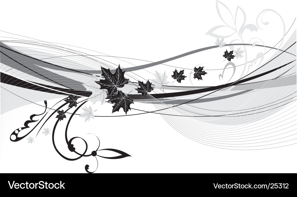 Maple Leaf Swirl Pattern Vector Image