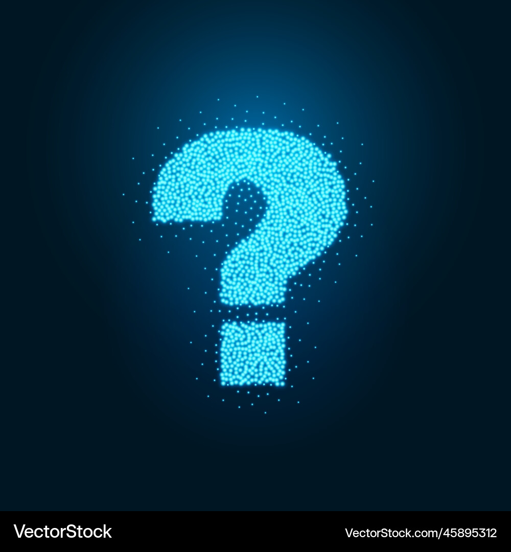 Particle style question mark background design Vector Image