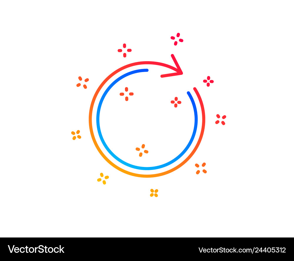Refresh line icon rotation arrow sign Vector Image