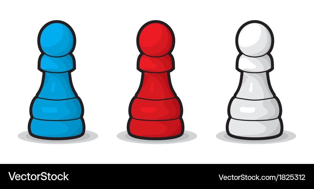 Sahovske figure pijuni tri resize Vector Image