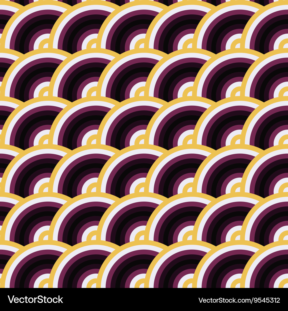 Seamless pattern of circles in squama style vector image