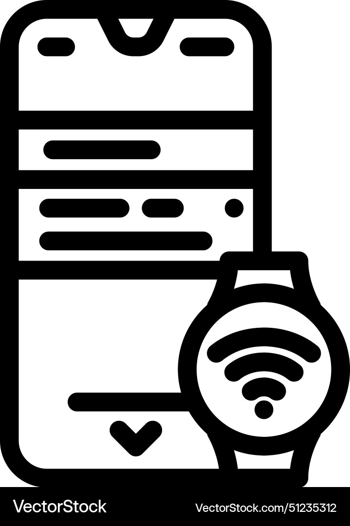 Smart device tech enthusiast line icon vector image