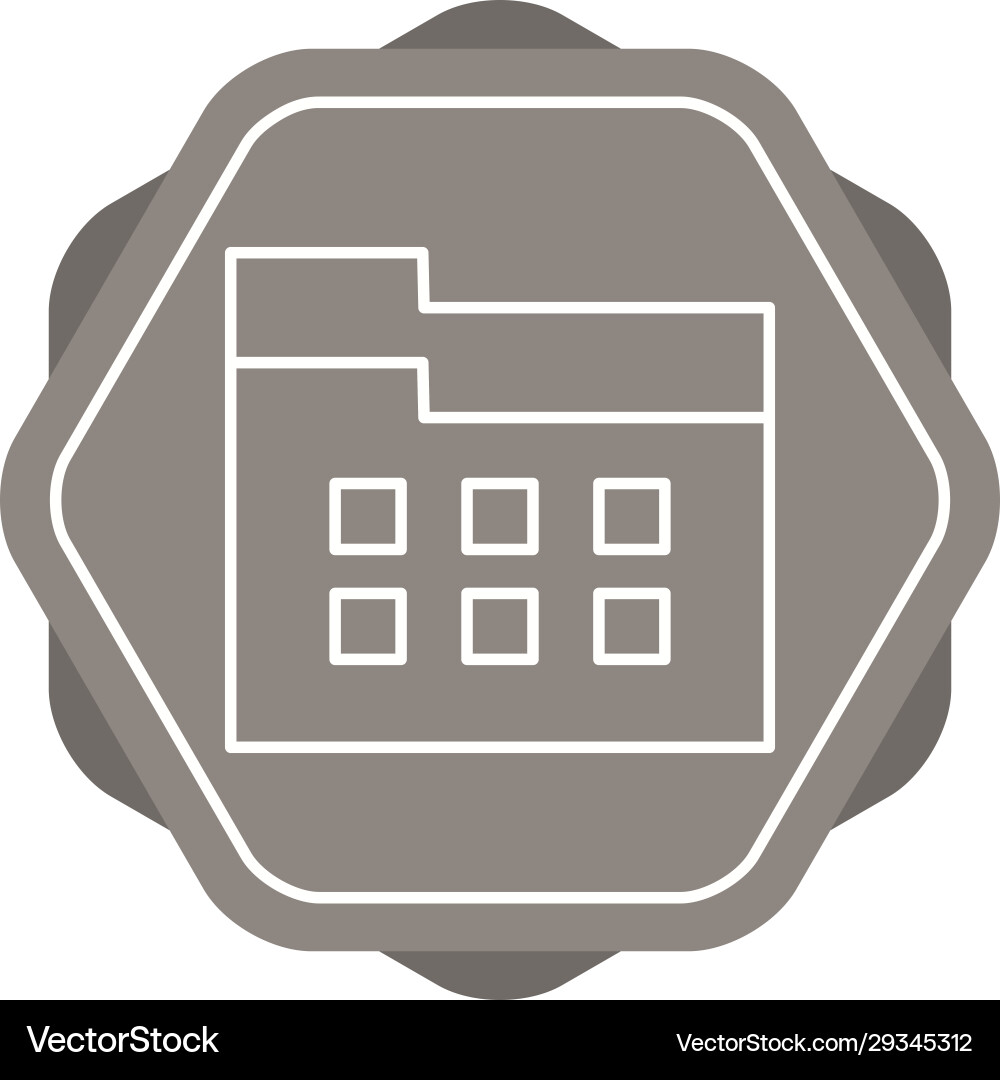 Unique file manager line icon Vector Image