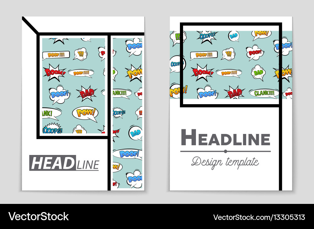 Abstract layout background set for art Vector Image