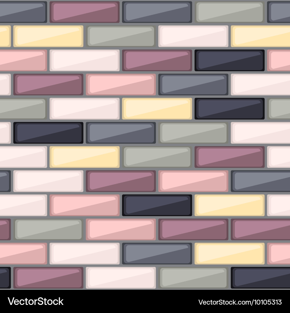 Abstract pattern with colorful brick elements vector image