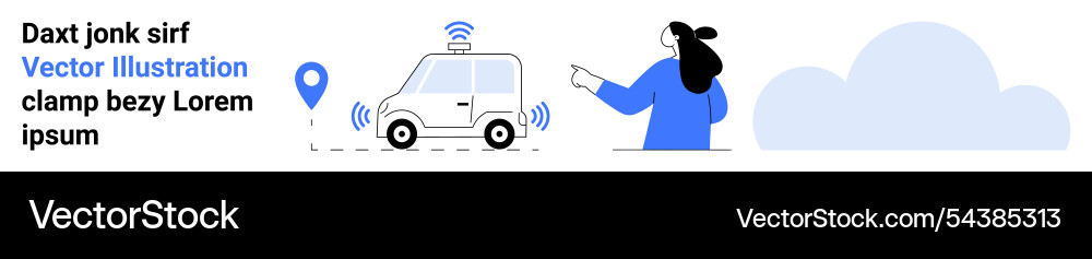 Autonomous vehicle navigation with user Autonomous vehicle navigation with user vector image