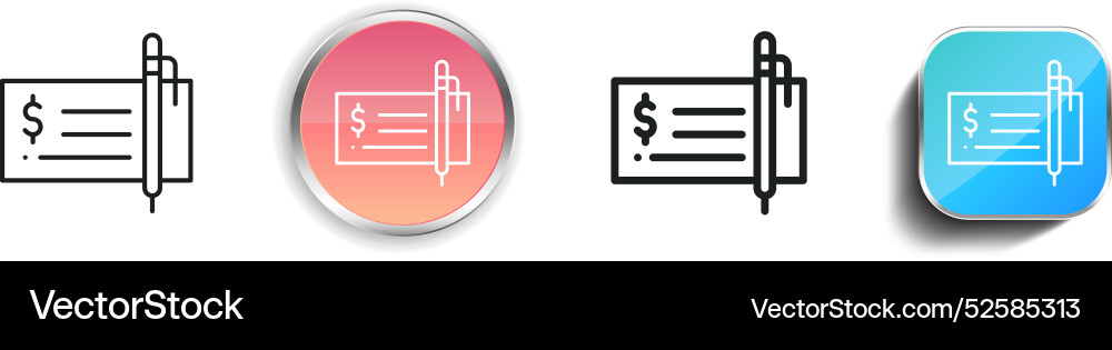 Überprüfen Sie Icon dünne lineare regelmäßige und Schaltfläche Stil Überprüfen Sie Icon dünne lineare regelmäßige und Schaltfläche Stil vektorbild