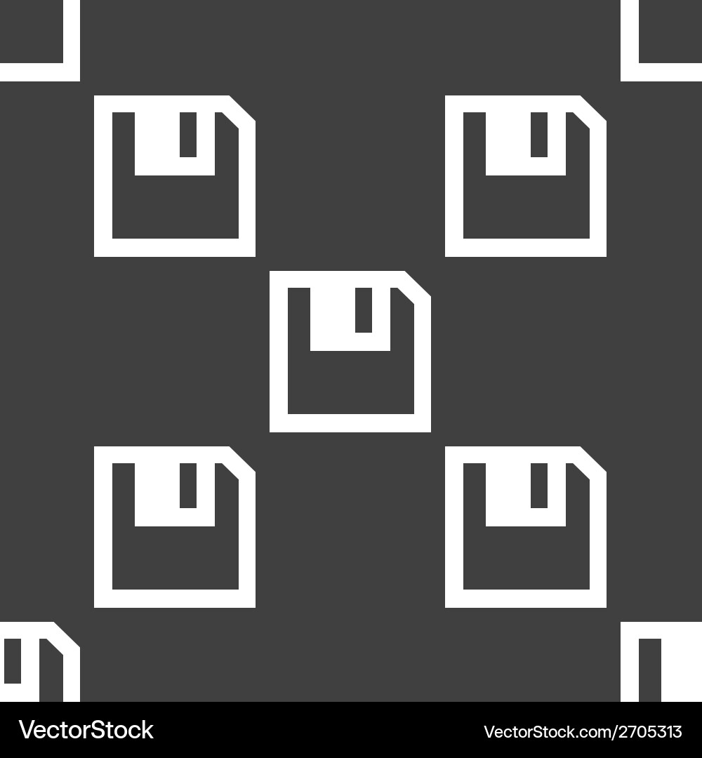 Floppy disk web icon flat design seamless pattern Vector Image