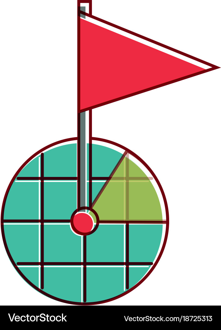Gps navigation screen pointer map flag marker Vector Image