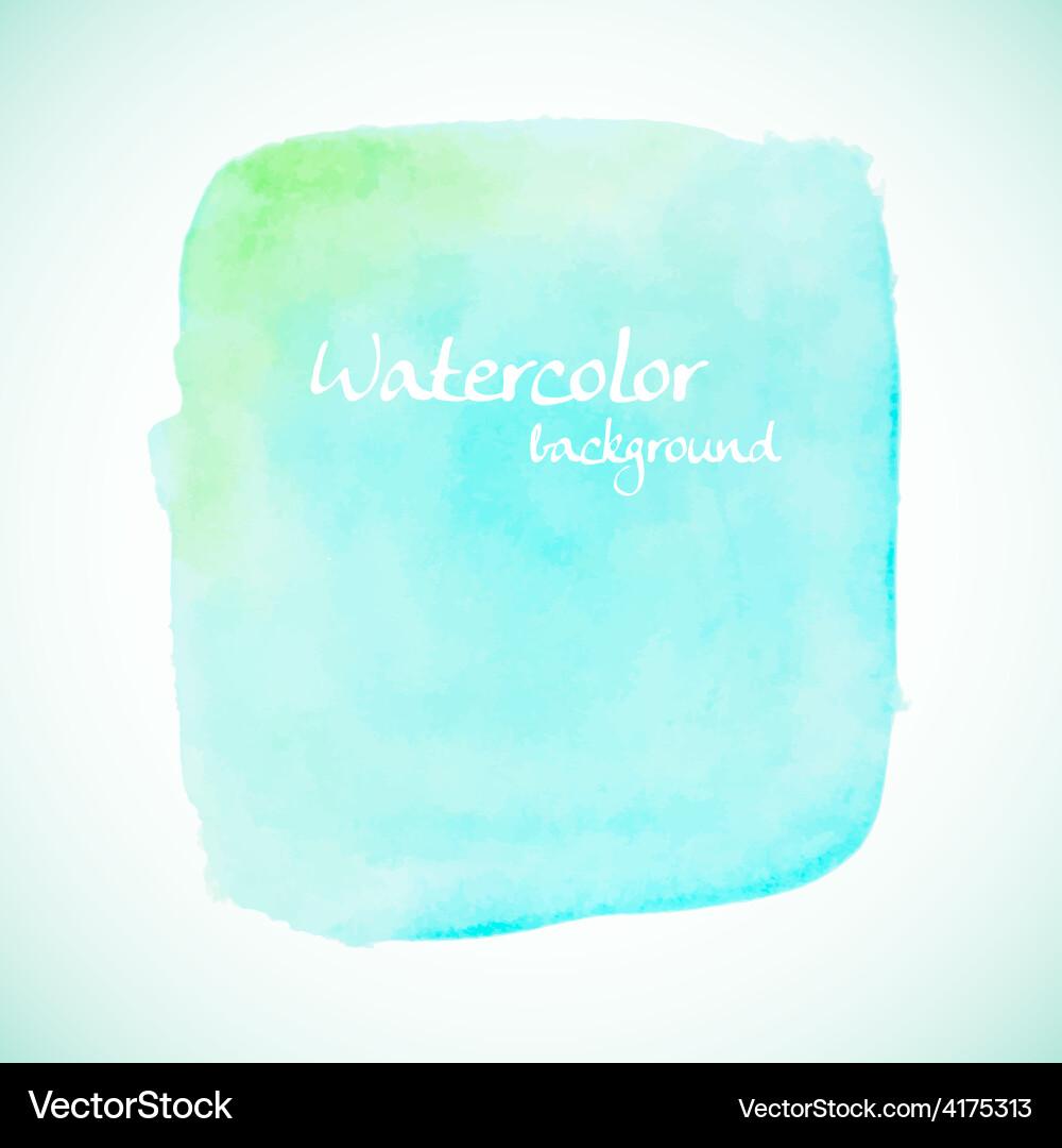 Green Watercolor Splash Vector Image