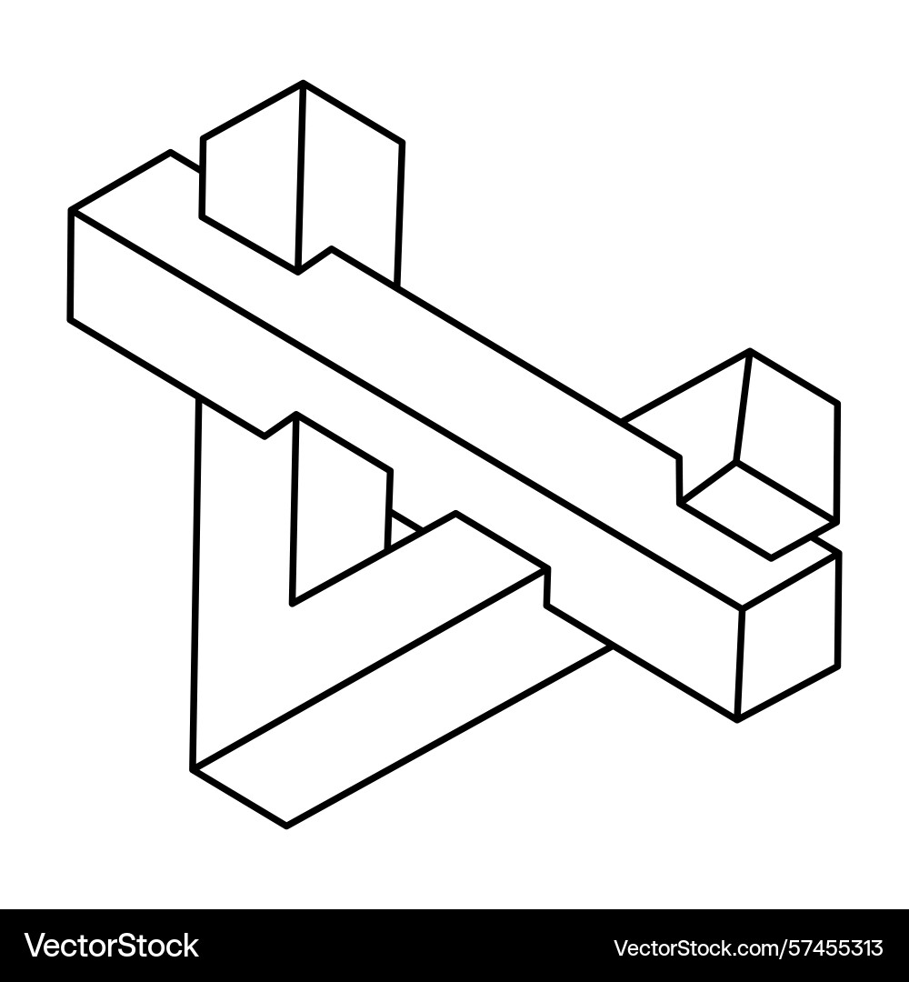 Impossible shape web design element optical Impossible shape web design element optical Vector Image