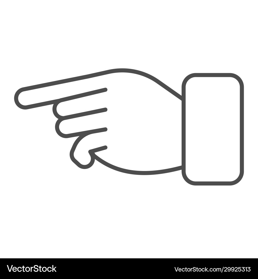 Index pointer thin line icon judgment forefinger Index pointer thin line icon judgment forefinger vector image
