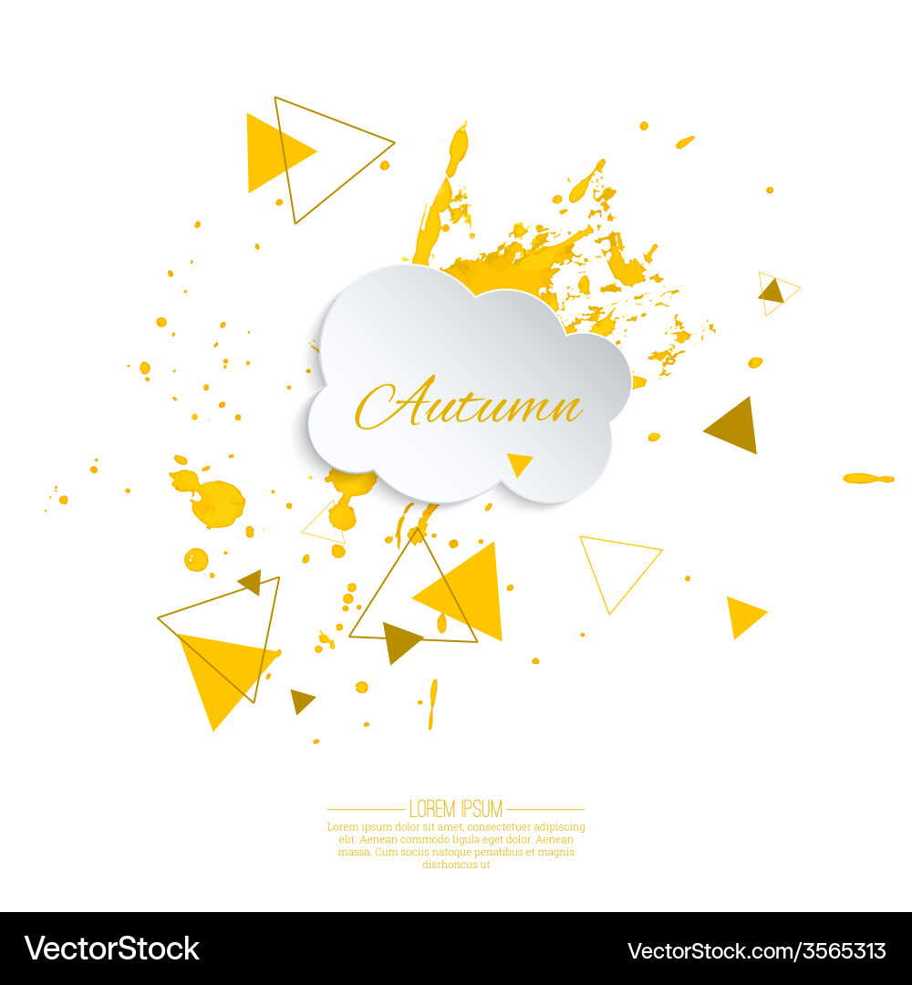 Ink splatter with small drops Vector Image
