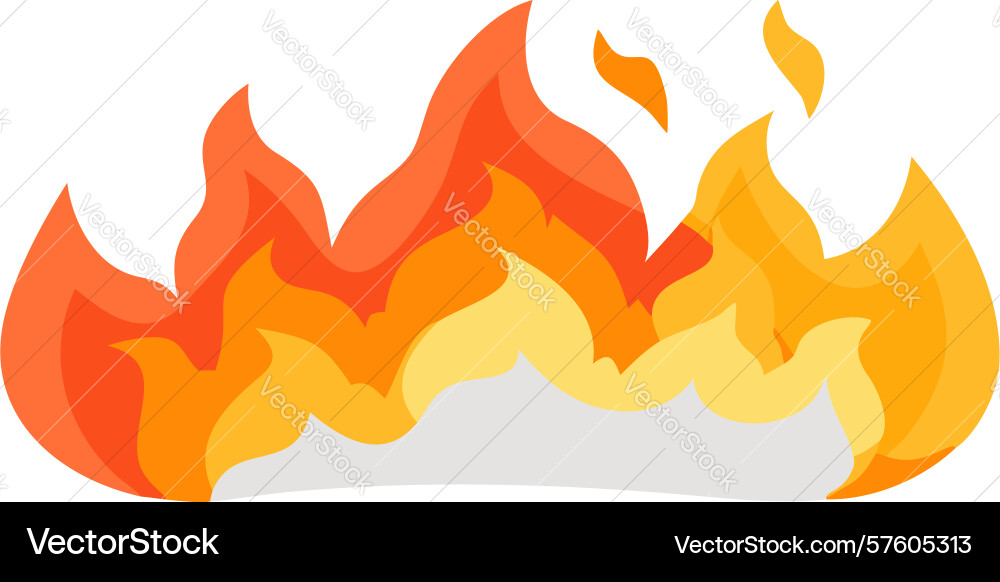 Soft rounded fire flames abstract design element Vector Image
