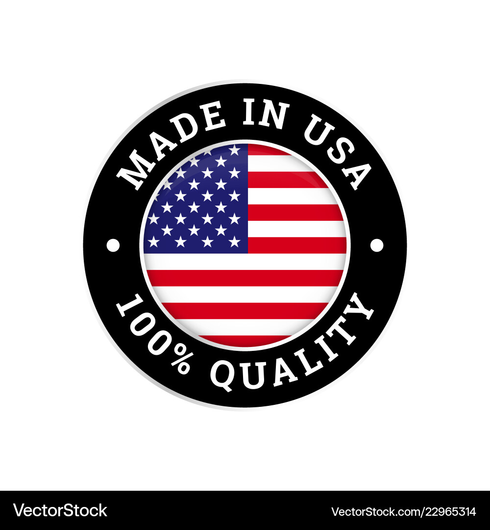 American Flag Quality Seal Icon vector image