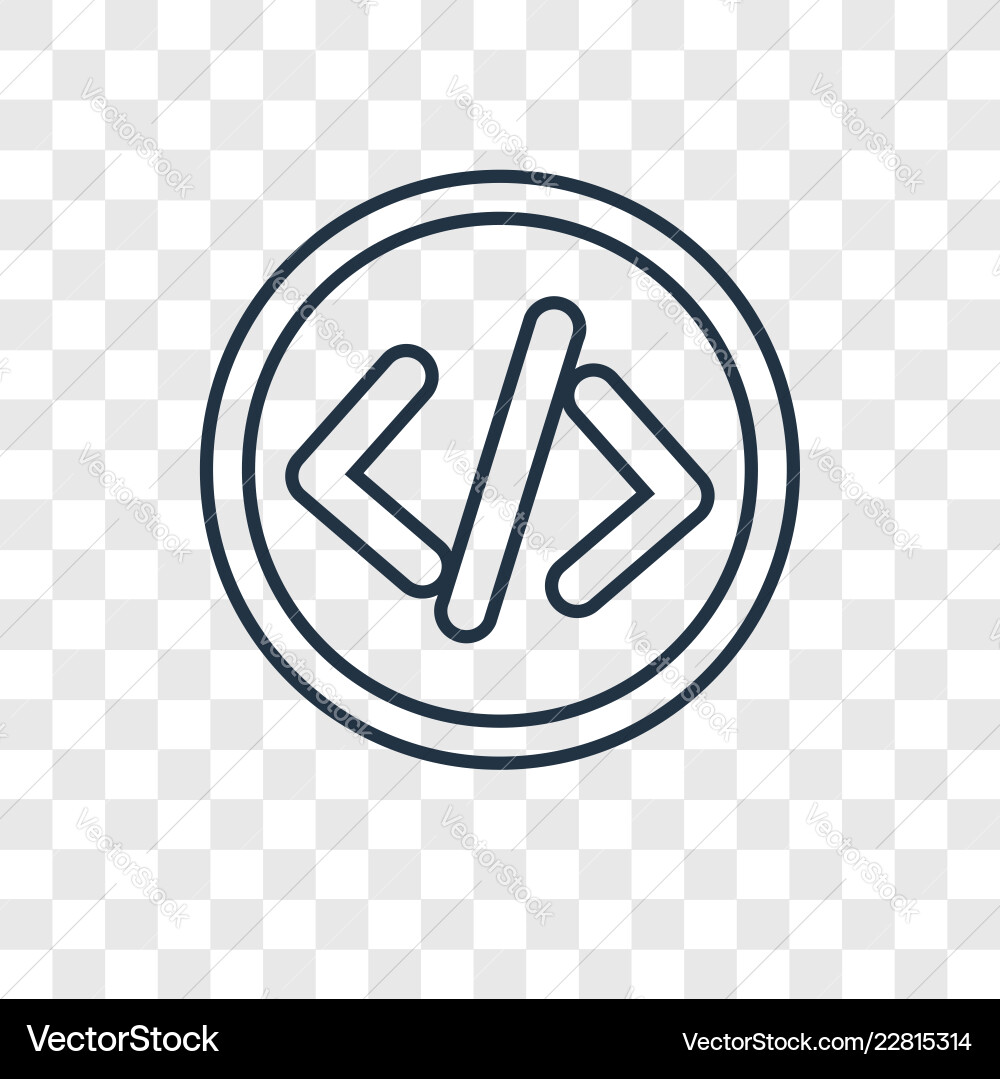 Coding concept linear icon isolated Coding concept linear icon isolated Vector Image