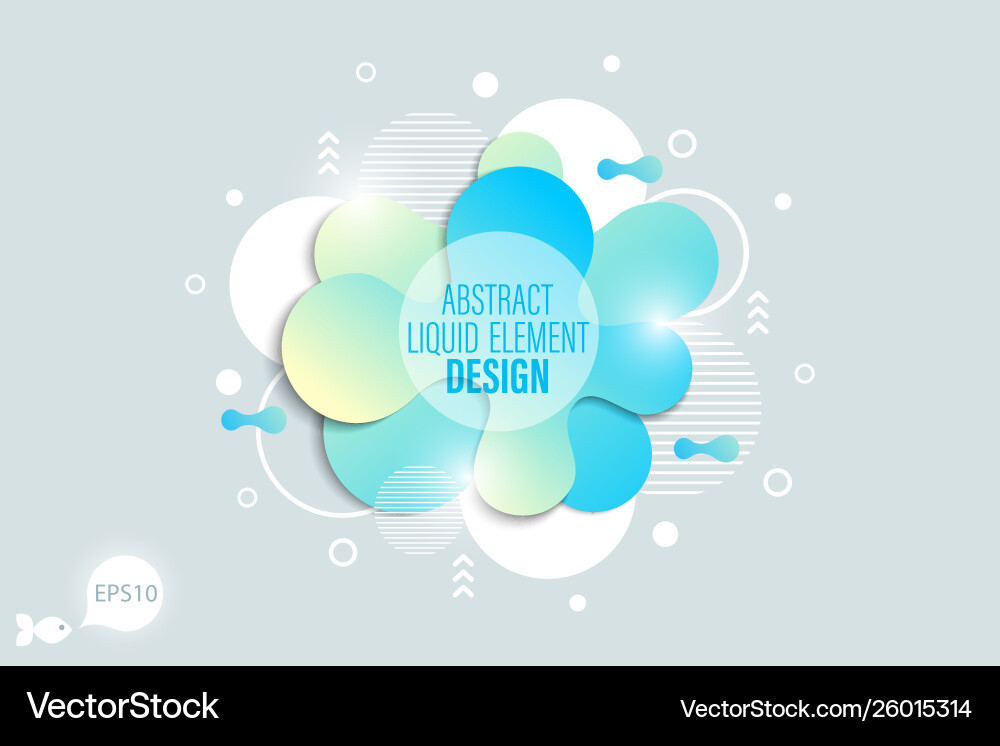 Dynamic Liquid Form Elements vector image