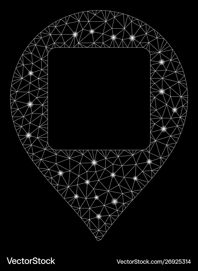 Flare mesh 2d square hole map marker with Flare mesh 2d square hole map marker with Vector Image