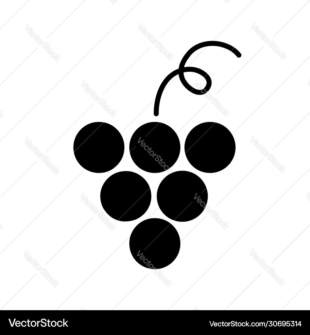 Flat line grape icon Royalty Free Vector Image