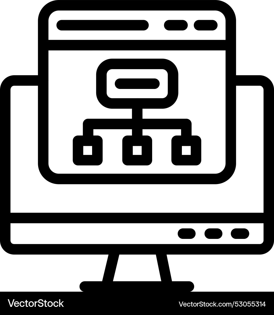 Flowchart icon design Vector Image