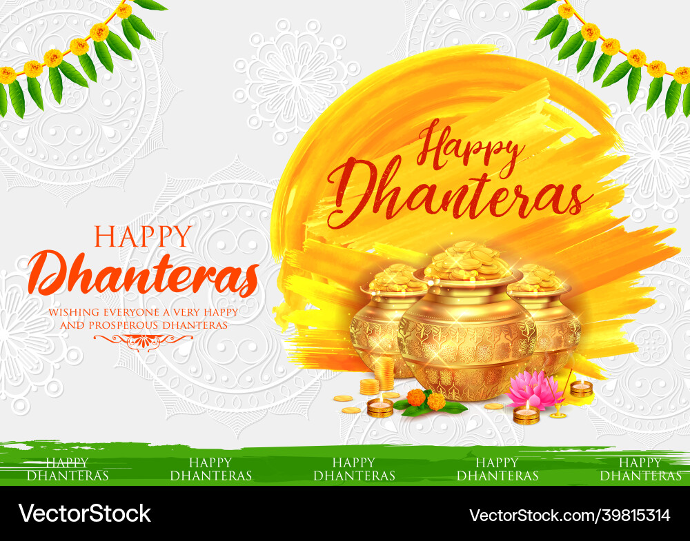Goldmünze in Pot für Dhanteras Feier Goldmünze in Pot für Dhanteras Feier vektorbild