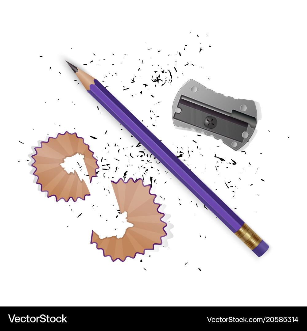 In realistic style sharpened Vector Image