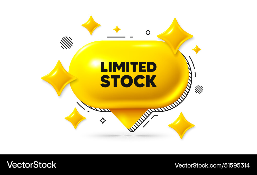 Limited stock sale special offer price sign chat Limited stock sale special offer price sign chat vector image