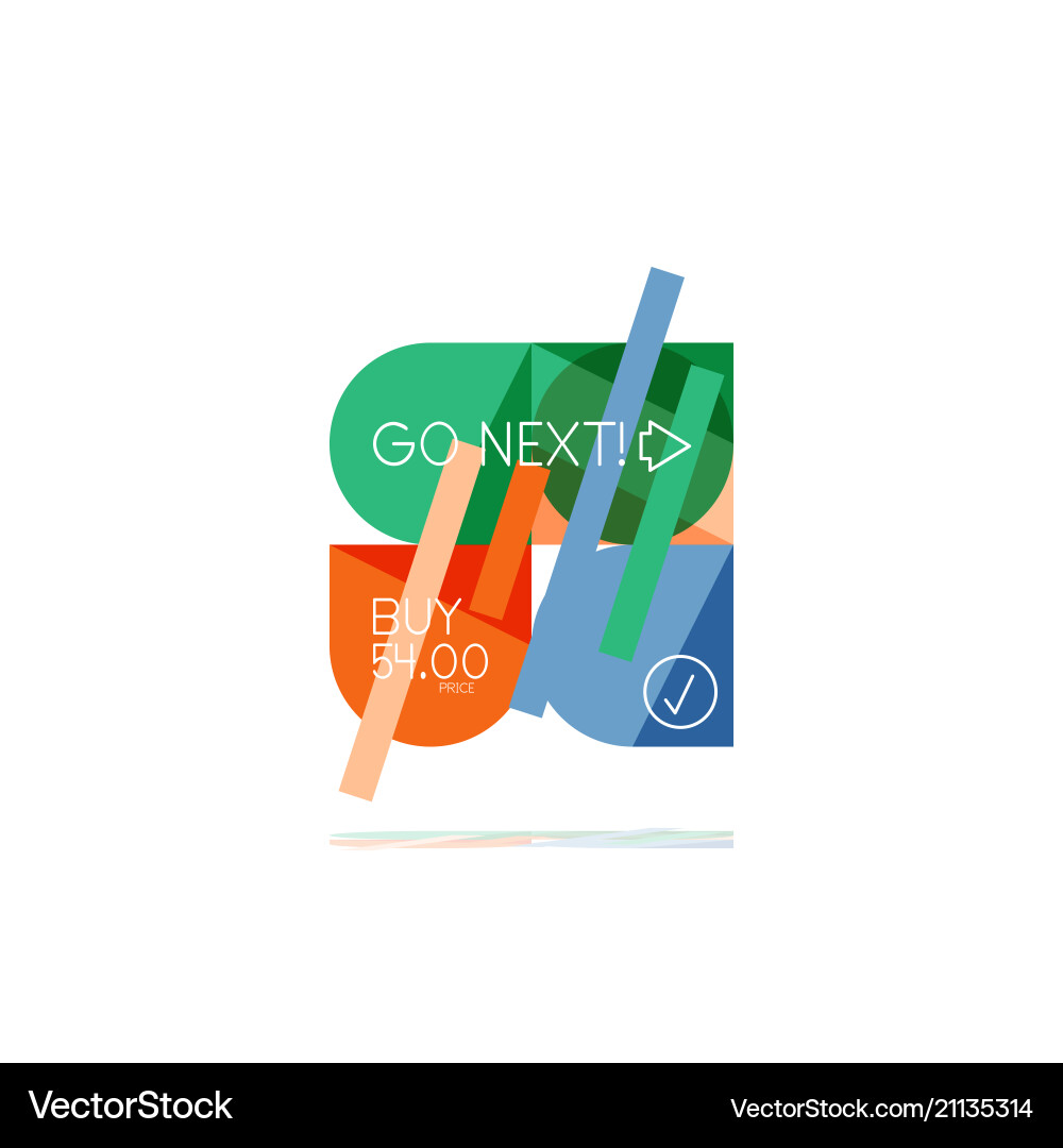Minimal flat clean abstract option step Minimal flat clean abstract option step Vector Image