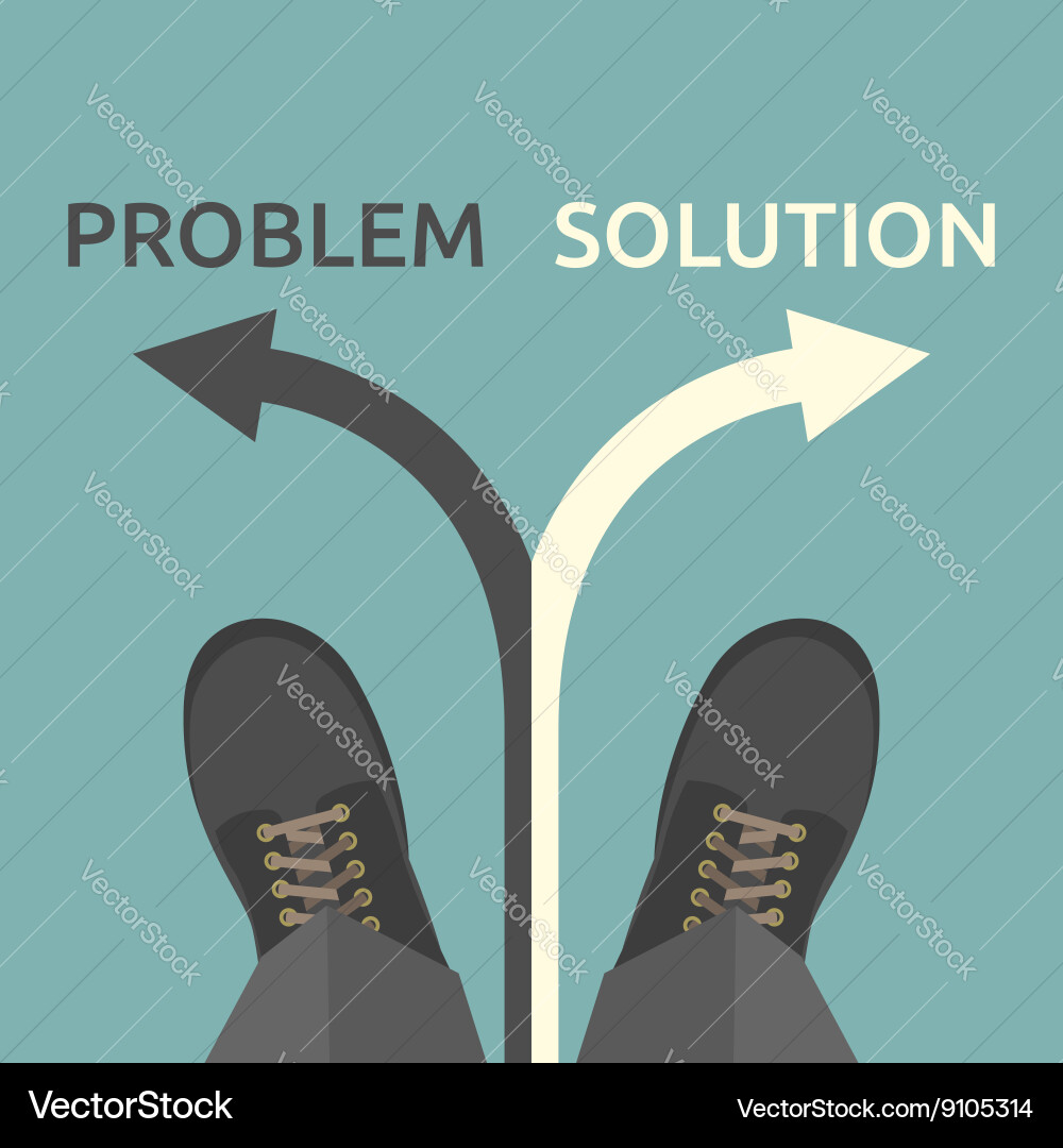 Problem vs Lösungsweg Vektorbild