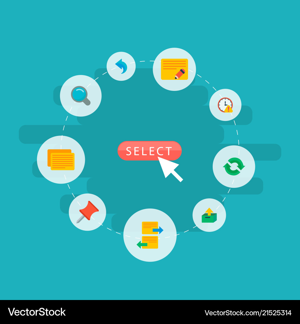 Set task manager icons flat style symbols Set task manager icons flat style symbols Vector Image