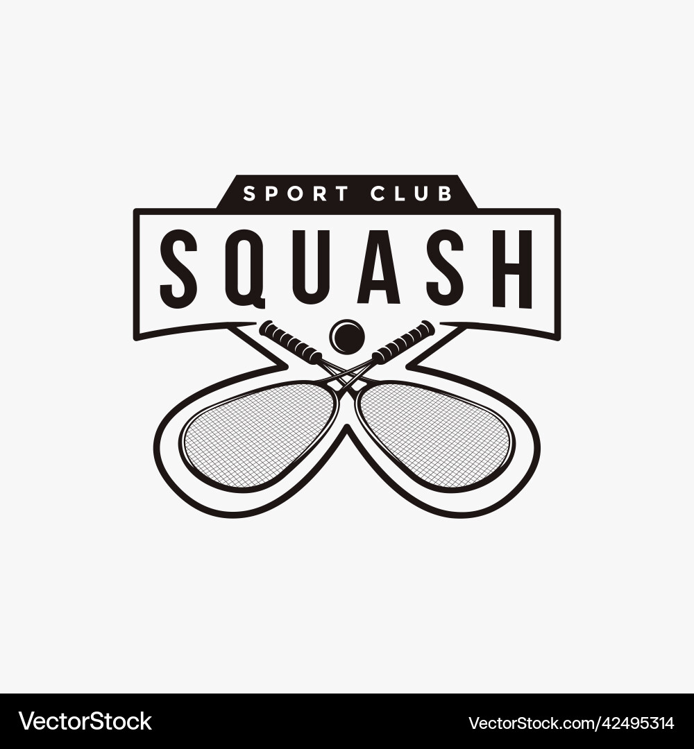 Vintage Squash Logo-Symbol auf weißem Hintergrund Vintage Squash Logo-Symbol auf weißem Hintergrund vektorbild