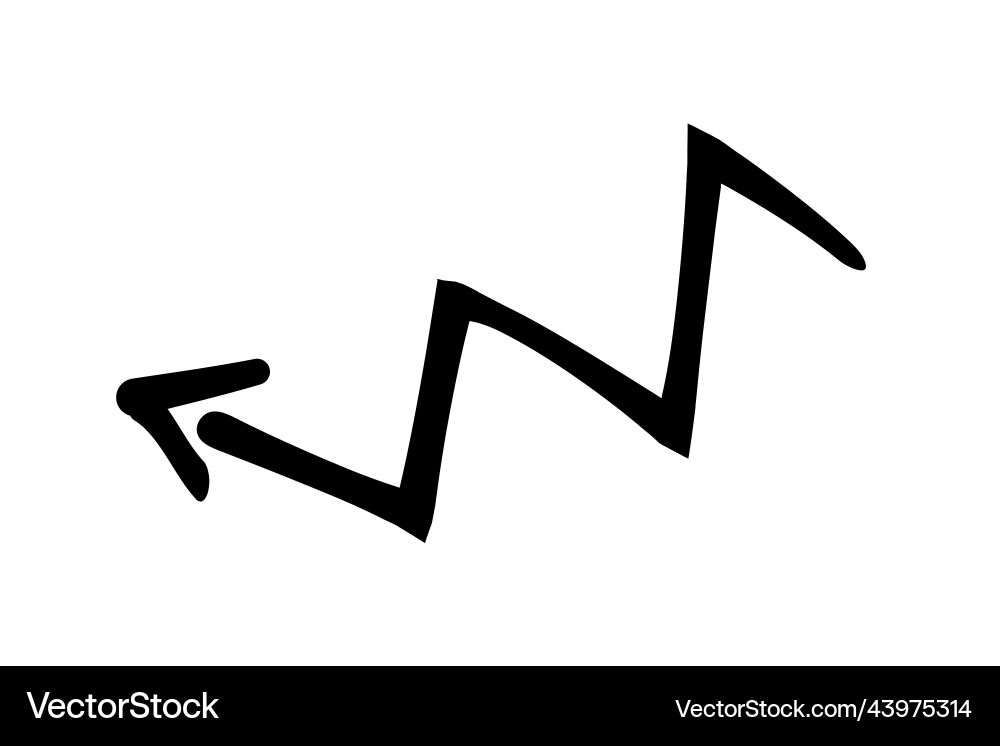 Zigzag Arrow Pointer vektorbild
