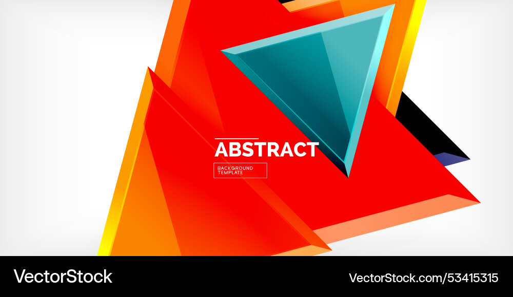 Abstract background - colorful triangles with 3d Abstract background - colorful triangles with 3d vector image