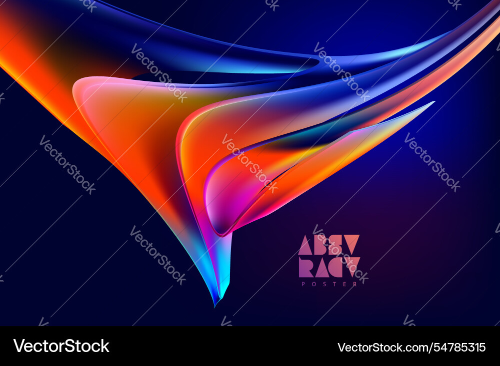 Abstract background of fluid iridescent shape Abstract background of fluid iridescent shape vector image