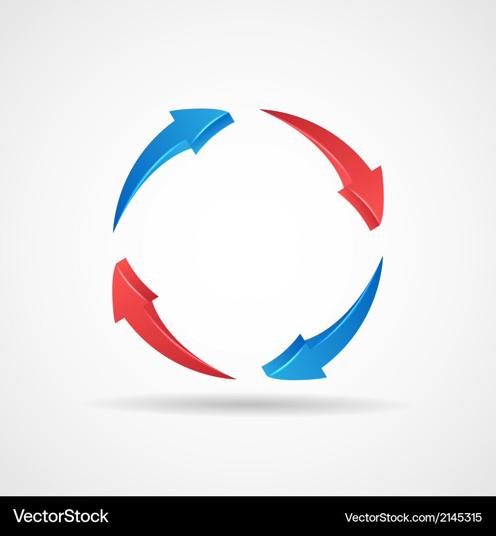 Abstract Circular Arrows - Progress & Update Vector Image