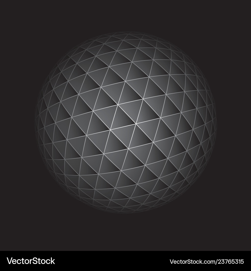 Abstract geometric sphere from triangular faces Abstract geometric sphere from triangular faces vector image