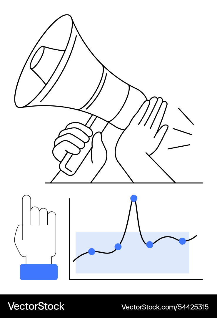 Amplifying messages and data insights a fusion Amplifying messages and data insights a fusion vector image
