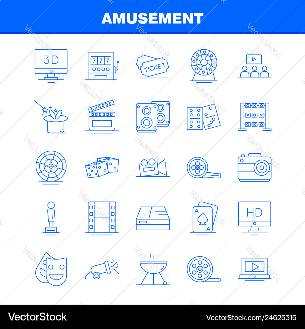 Amusement line icon for web print and mobile uxui Vector Image