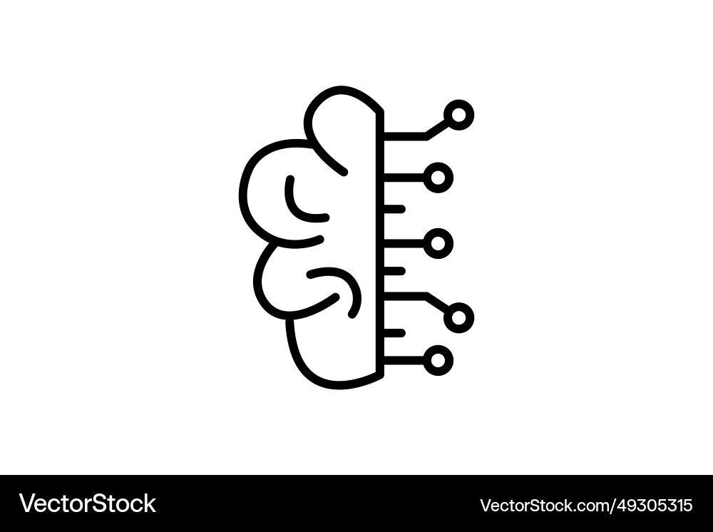 Deep learning icon related to device Deep learning icon related to device Vector Image
