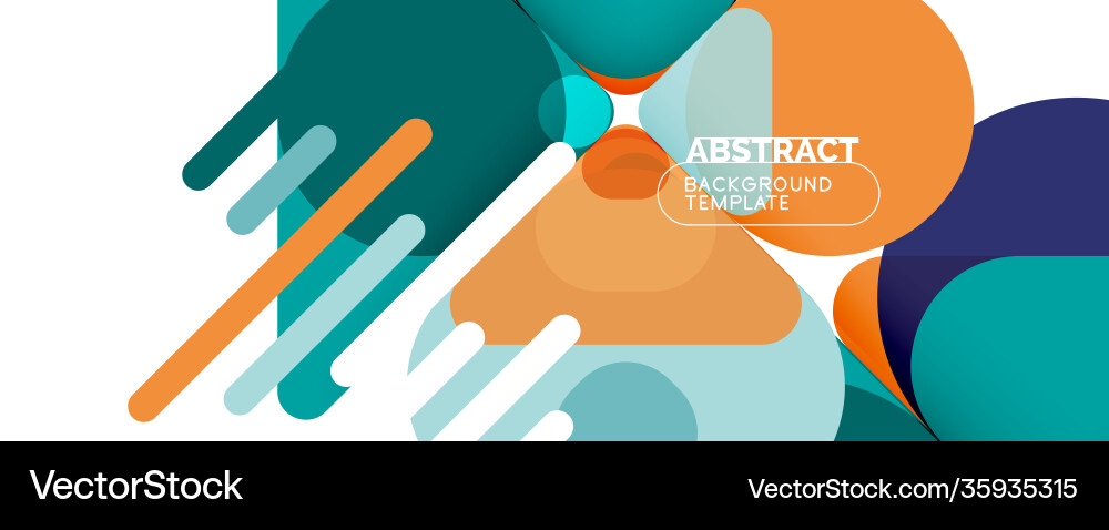 Flat geometric round shapes and dynamic lines Flat geometric round shapes and dynamic lines Vector Image