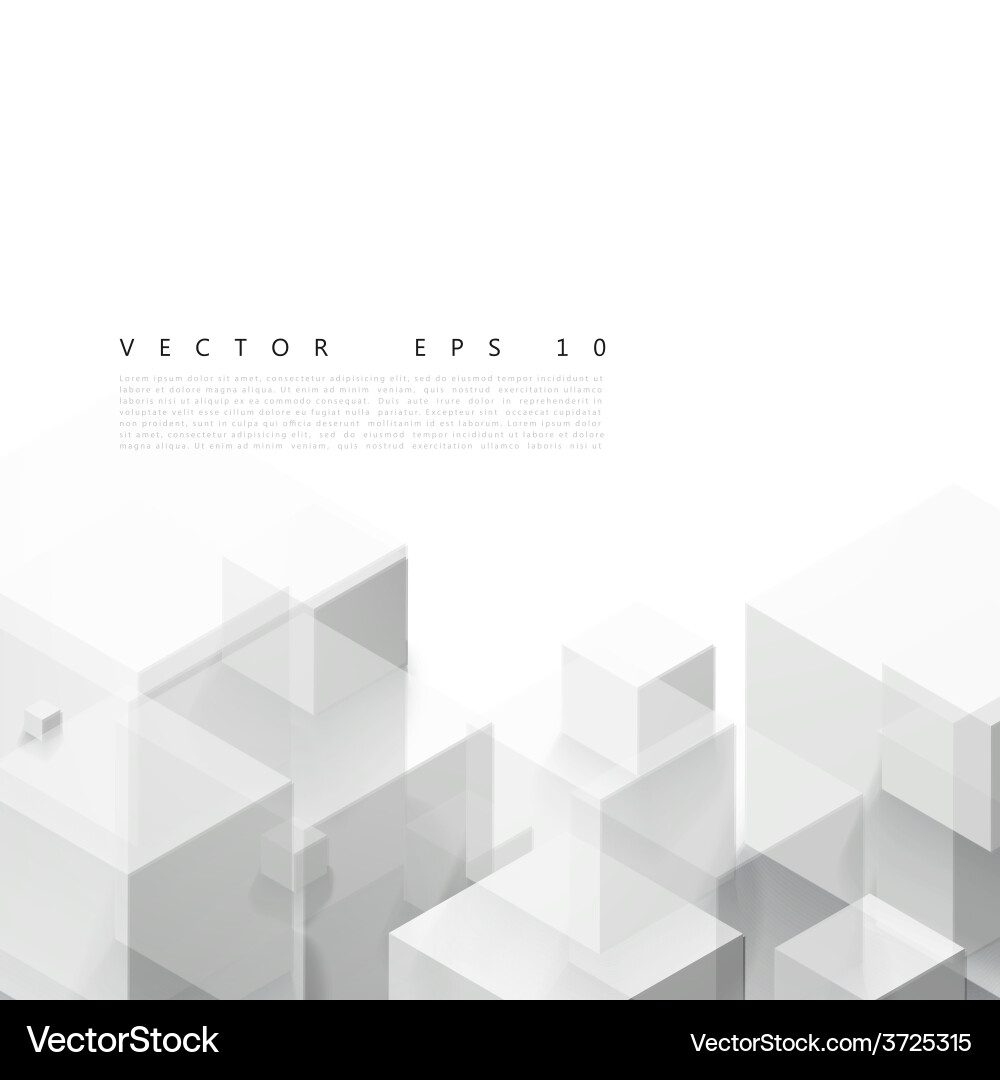 Gray Cube Pattern Vector Image