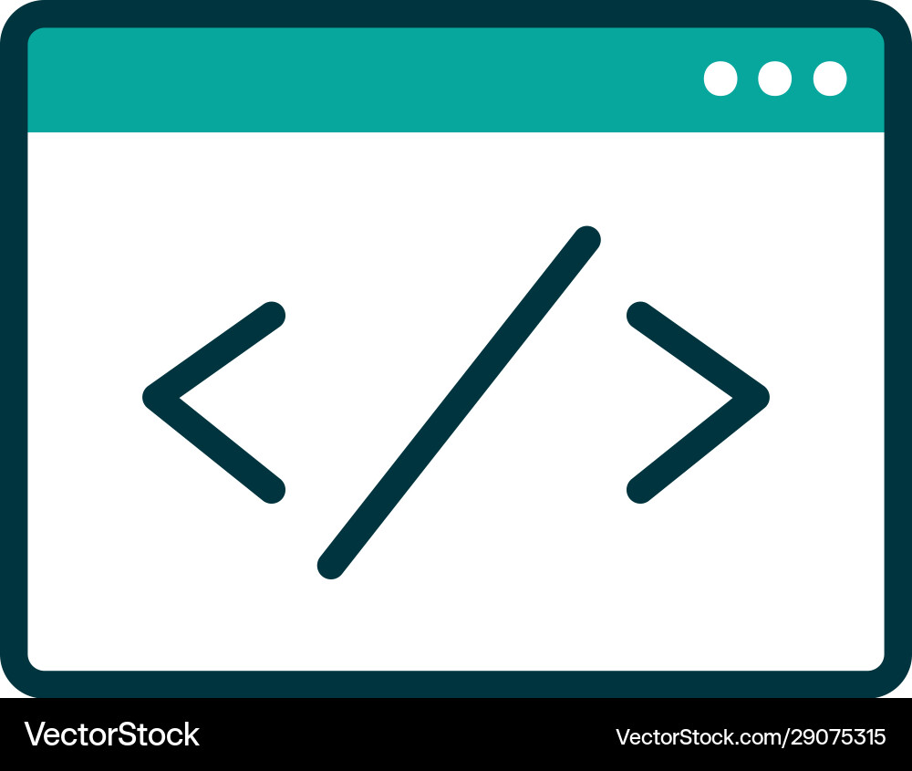 Isolated website page design vector image