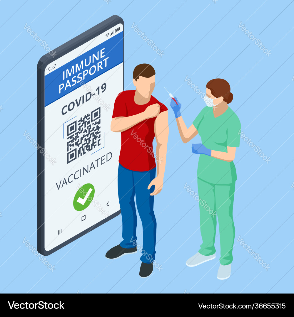 Isometrisches Mobiltelefon mit immundigitaler Gesundheit Isometrisches Mobiltelefon mit immundigitaler Gesundheit vektorbild