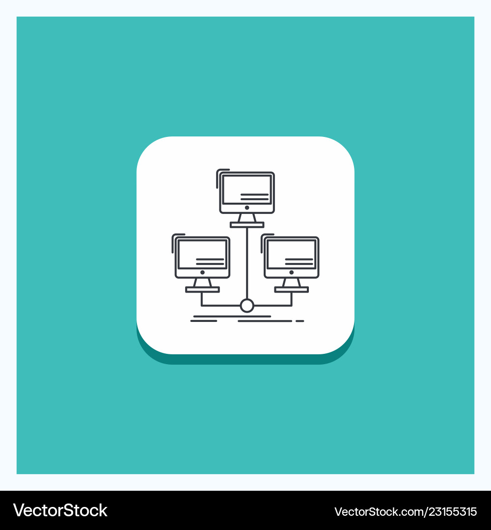 Round button for database distributed connection Round button for database distributed connection vector image
